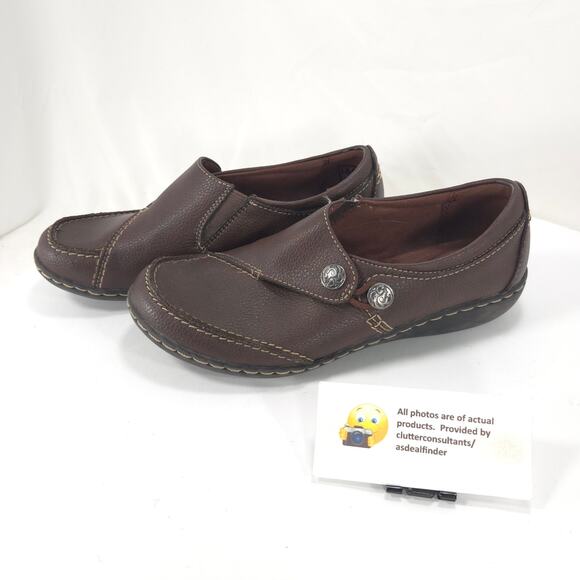 Collection by Clarks Casual Slip On Loafer Flat Womens Size 7.5 15260 Brown - Picture 1 of 9